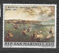 SAN MARINO - Wystawa znaczków- obraz P. Bruegela Star. 1970 ** Mi 954 (3118