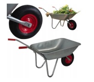 TACZKA OGRODOWA OCYNKOWANA 80L Wózek Transportowy METALOWA Koło SOLIDNA