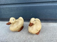 Figurki drewniane dekoracja ozdoba | kaczki (2 sztuki) | vintage