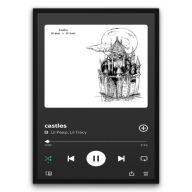 Plakat z ramą 50x70cm Castles Lil Peep rap pop muzyka | Pomysł na Prezent