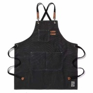 Fartuch kuchenny stek bzdur czarny 75x68 cm extra mocny z kieszenią