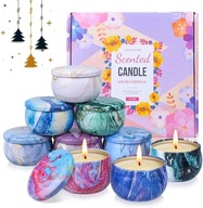 Świece zapachowe, zestaw upominkowy, naturalny wosk sojowy