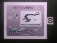 Ryby , rekiny , Komory , MNH cięty