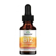 Swanson Witamina B12 w Płynie Koncentracja Pamięć Smak Truskawkowy 59 ml