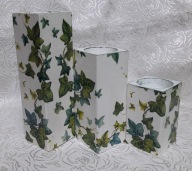 Świeczniki- 3 szt.- Bluszcz