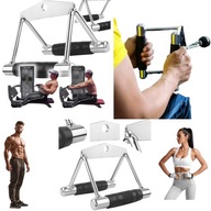 UCHWYT TRÓJKĄTNY PODWÓJNY WYCIĄG GÓRNY DOLNY ATLASU ĆWICZEŃ STALOWY PLECY