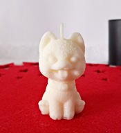 Naturalna świeczka sojowa w kształcie Pieska, świeczki sojowe Pies prezent