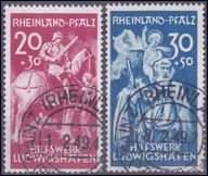 NIEMCY ( Francuska Strefa Okupacyjna ) - seria kasowana z 1948 roku. Z 6921