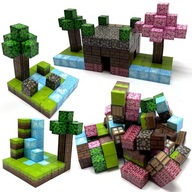 KLOCKI MAGNETYCZNE KLOCKI SZEŚCIANY BLOKI PIKSELE 100 KLOCKÓW MINECRAFT