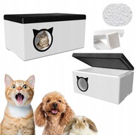 BUDA DLA KOTA BUDKA LEGOWISKO DLA PSA OCIEPLANA NA ZIME DOCIEPLANA DWA KOTY