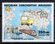 **MALAGASY - SAMOLOT, POCIĄG, SAMOCHÓD, LISTY, UPU