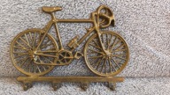 Złoty Wieszak mosiężny Na Klucze Rower