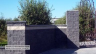 Ogrodzenie łupane, pustak łupany, bloczek Combet A2-A5 39x22x16 Grafitowy