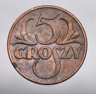 II RP, 5 GROSZY 1938 - B.ŁADNE