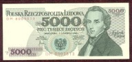 5000 zł. 1982 r. ser. DM UNC b. rzadka seria - PIĘKNY !!!