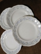 KAROLINA TALERZYKI DESEROWE NIEZAPOMINAJKI PORCELANA VINTAGE PRL 4 sztuki