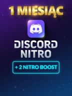 DISCORD NITRO 30 DNI 1 MIESIĄC + 2 NITRO BOOST | KLUCZ PL