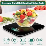 Waga elektroniczna szkło domowa kuchenna pecyzyjna 15 kg Cyfrowa Meromore