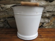 Stare SYGNOWANE Emaliowane Wiaderko_VINTAGE PRL