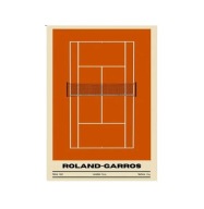 Wiosenny Tenis – Artystyczny Plakat Boiska Tenisowego - Roland Garros