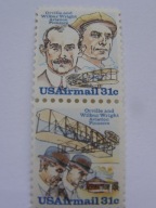 USA - bracia Wright - pierwsi lotnicy - Mi. 1362-63 ** para