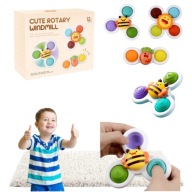 ZESTAW ZABAWKA DO KĄPIELI SENSORYCZNA DLA DZIECI FIDGET SPINNER PRZYSSAWKA