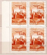 WĘGRY - Mi: 2284 z roku 1966- lotnicze - kasowane w czwórce