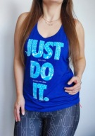 NIKE TEE top topik koszulka niebieska bokserka