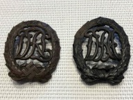 Niemieckie odznaczenia DRL i DRA - sygnowane