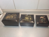 STARE SZKATUŁKI drewniane ręcznie zdobione.