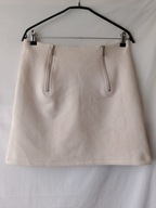 Spódnica "zamszowa" nude przed kolano- 42