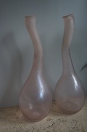 ALMI DECOR WAZON BUTELKA 2szt. KOMPLET ART GLASS 40cm. HAND MADE SZKŁO DECO