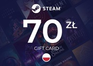 Karta podarunkowa Steam Wallet 70.00 PLN