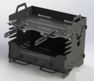 Przenośny kompaktowy grill palenisko składany jak puzzle