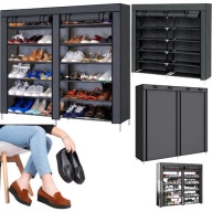 DUZA SZAFKA NA BUTY WYSOKA REGAL TEKSTYLNA 12X POLKA ORGANIZER SKLADANA