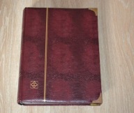 Album klaser na znaczki - bordowy – 64 - czarne strony - A4