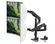 DC08 PUTORSEN Ramię do 2 Monitorów 17–49 Heavy Duty 20kg Uchwyt Biurkowy