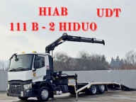 RENAULT T 380 * LAWETA 7,40 m * HIAB 111 B - 2 HIDUO + PILOT * STAN BDB