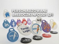 Breloki NFC 3D biodegradowalne z bioplastiku z Twoim Logo – 30 szt