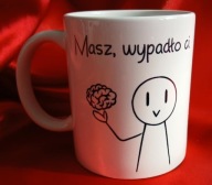 Kubek handmade z humorystycznym napisem