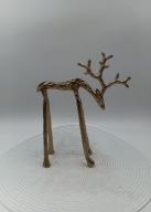 Artystyczny jeleń z nierdzewnego metalu figurka kolekcjonerska ozdobna 26cm