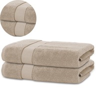 RĘCZNIK KĄPIELOWY ESLI 70X140 CM 100% BAWEŁNA 500G GRUBY CHŁONNY BEŻOWY