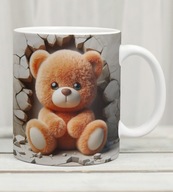 Kubek z misiem, miś pluszowy