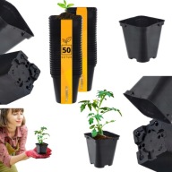 DONICZKI DO ROZSADY ROZSAD PLASTIKOWE DO POMIDORÓW PRODUKCYJNE 0,5L 50SZT