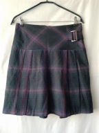 Spódnica czarna w czerwoną i zieloną kratę - 38