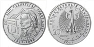 NIEMCY - moneta - 10 Euro - 2011 - Srebro - UNC
