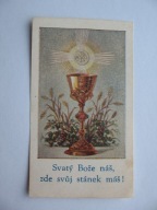 KIELICH HOSTIA stary ŚW. OBRAZEK