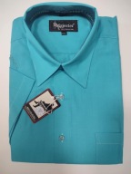 KOSZULA MĘSKA NIEBIESKA MAJESTER KRÓTKI RĘKAW 43/44 nr 678B