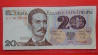 20 zł 1982 ,seria AD 3018880,stan II-
