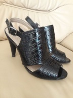 AUTOGRAPH Lakierowane sandały, wężowa skóra roz 39